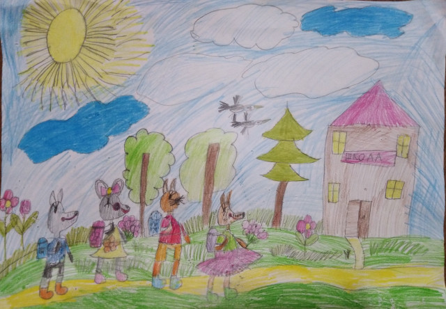 Ксеня Сомлякова нарисовала школьников Шишкиного Леса.